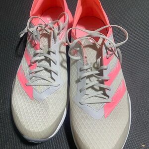 Adidas Kids Pink and Cream Sneakers